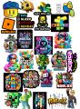 Roblox Stickers Gaming Stickers Minecraft Stickers Roblox Characters Gamer Decals "Eat Sleep Roblox Repeat" Stickers Kids Gaming Stickers Back to School Gaming Roblox Fan Art Video Game Stickers Pack Of 26 Each Size 2 Inch x 2 Inch. 