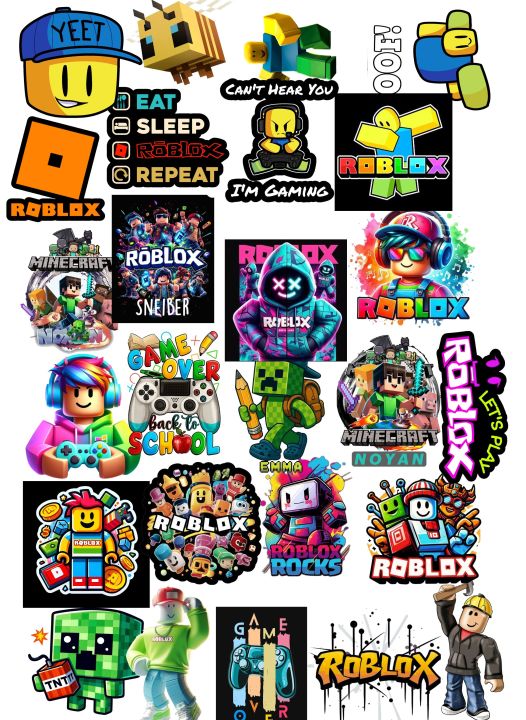Roblox%20Stickers%20Gaming%20Stickers%20Minecraft%20Stickers%20Roblox%20Characters%20Gamer%20Decals%20"Eat%20Sleep%20Roblox%20Repeat"%20Stickers%20Kids%20Gaming%20Stickers%20Back%20to%20School%20Gaming%20Roblox%20Fan%20Art%20Video%20Game%20Stickers%20Pack%20Of%2026%20Each%20Size%202%20Inch%20x%202%20Inch%20-%20Image%202