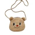 Portable Preppy Style Thai Butter Bear Plush Bag Anime Doll Children Crossbody Bag JK Lolita Plush Toy Cartoon Small Purse Gift. 