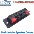 4 Positions Connector Terminal Push In Jack Spring Load Audio Speaker Terminals Clip. 