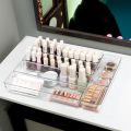 Clear Plastic Drawer Organizers Set, Bathroom and Vanity Drawer Trays, Large Clear Acrylic Kitchen Drawer Stationary Organization and Storage Dividers, Non-Slip Storage Makeup Trays Transparent Cosmetic Organizer Storage Bins for Makeup, Bedroom. 