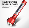 7 in 1 Car Emergency Solar Powered Rechargeable Solar Torch Light Multi-Functional Solar Flashlight With Power Bank. 