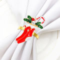 Table Party Gloves Hotel Bell Buckle Wedding Snowman Rings Christmas Napkin. 