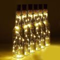 Battery Operated Cork String Light 2 Meters 20 LED Copper Wire Warm White Fairy Lights Cork Light Fits All Bottle Shape. 