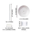 Jumbo Size Floor Balloon Arch Kit For Party Decoration, Wedding Engagement Anniversary Bridal & Baby Shower Happy Birthday Decorative Archkit Parties Decor Supplies, Photo Booth Backdrop & Background Decorations Column Base Balloons Large Arch Frame. 