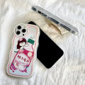 BILI for OPPO F5 / F5 Plus / F5 Youth Back Cover With Cute Fruit Girl Ring Holder Soft Transparent Colorful Wavy Phone Cases. 