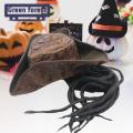 Green forest Pirate Cosplay Hat Soft Halloween Costume Party Adults Pirate Cosplay Cap. 