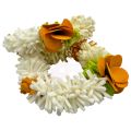 ARTIFICIAL GAJRE FLOWER KANGAN BANGLES IN YELLOW - ARTIFICIAL FLOWER HAND GAJRA FOR WEDDINGS. 