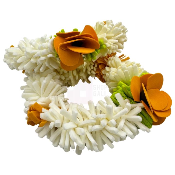 ARTIFICIAL GAJRE FLOWER KANGAN BANGLES IN YELLOW - ARTIFICIAL FLOWER HAND GAJRA FOR WEDDINGS