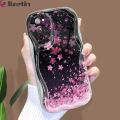 Jizetin for Samsung S20 FE 4G 5G Back Cover Pink Purple Glitter Cream Wavy Edge Soft Silicone Phone Case. 
