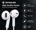 INTERLINK RISE USB Type-C Wired Earphones with Built-in Mic & Remote | Stereo Earphones for Android Phones, Tablets & USB-C Devices. 