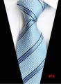 【ALLGOOD】Fashion Mens Striped Tie Classic 8cm Width Polyester Silk Gentleman Formal Necktie For Wedding Business Tie. 