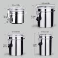 4 Pcs Airtight Stainless Steel Jar Canister Coffee Flour Sugar Tea Container Holder Coffee Milk Powder Fresh Storage Box. 