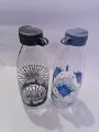 1 Pcs HANE Turkey  Easy Poring Refrigerator  Water , Milk Serving , Decorating  bottle  Set of 2  Glass Jug Transparent with Lid ( 1000 ml ) Made in Turkey. 