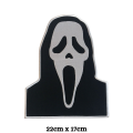 Scream Ghost Face Mask Embroidered Iron On Patch Sew On Badge For Biker Jackets Bags Caps T Shirts Jeans Applique. 