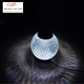 Acrylic crystal ball rechargeable table lamp, round atmosphere night light bar living room, bedroom, bedside, three color LED lamps. 