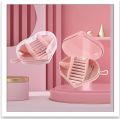 SP DEALZ Acrylic Heart Shape Jewelry Organizer Rings Earrings Holder Box Transparent Mini Storage Organizer Portable Display Storage Box for Travel and Trip (Blue). 