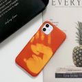 【2023NEW】Color Change Phone Case For iPhone 14 Plus Thermal Induction Temperature Sensing Heat Sensitive PU Back Cover 11 12 13 14 Max. 
