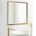 Golden Square Wall Mirror for Home and Office Decor, 14x14 inches and 20x20 inches, Elegant Wood Frame. 