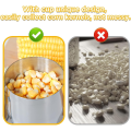 Corn Cutter Peeler Corn Cob Stripper with Cup 304 Stainless Steel Corn on the Cob Remover Kitchen Tool. 