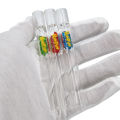 3pcs Borosilicate Glass One Hitter Pipe Bat+Metal Tip Storage Case+Brush Kit. 