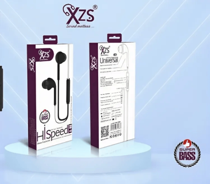 XZS X-68 100% Original Stereo Earphones: Premium Sound with Super High Bass, Accurate Left/Right Balance, Ideal for Gaming - iOS and Android Compatible