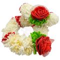 ARTIFICIAL GAJRE FLOWER KANGAN BANGLES IN RED - ARTIFICIAL FLOWER HAND GAJRA FOR WEDDINGS. 