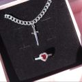 Adjustable Heart Ring Sword Bracelet – Stylish Charm Jewelry. 