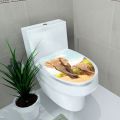 New Simplicity Fresh Style Toilet Seat Wall Sticker Art Bathroom Decals Decor PVC Removable Home Decor. 