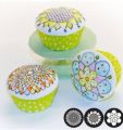 Cupcake Textures design 3 Pcs Different Scroll Textures cake stamp Round Cookies Fondant Cake Molds Winter Style Cupcake Texture Tops. 