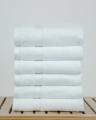 100 %  Cotton Bamboo Blended Ultra Soft White Hand Towel Set of 6 - 16 x 27. 