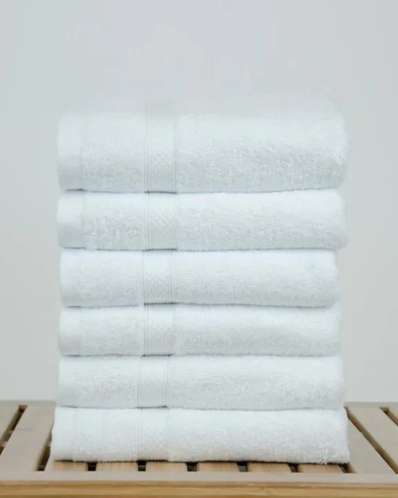 100%20%25%20%20Cotton%20Bamboo%20Blended%20Ultra%20Soft%20White%20Hand%20Towel%20Set%20of%206%20-%2016%20x%2027%20-%20Image%202