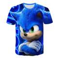 New Yellow Sonic T-shirt Children's Wear Boys' 3D Cartoon Game Super Mario Boys' Clothing Women's T-shirts Girls' Summer Wear. 