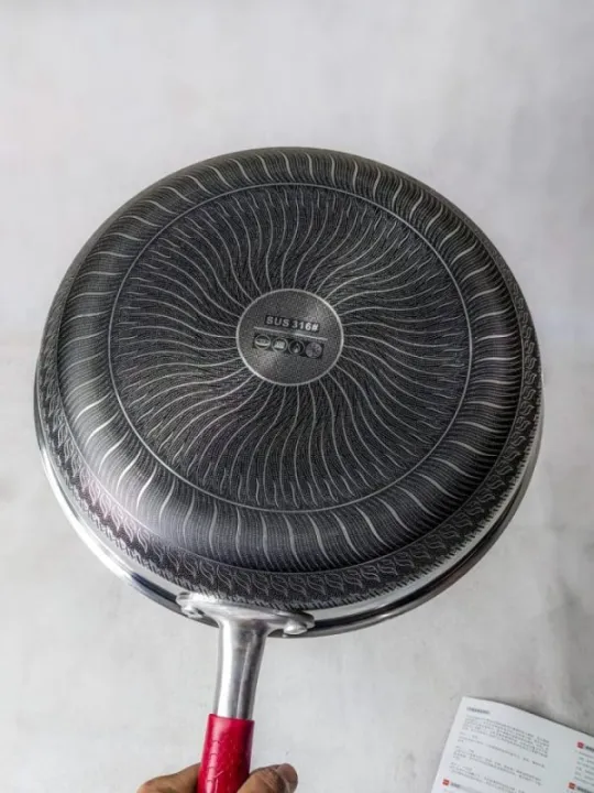 Stainless%20Steel%20Frying%20Pan%20316%20Stainless%20Steel%20Household%20Flat%20Bottom%20Cooking%20Pan%20With%20Steel%20Handle%20Double-sided%20Honeycomb%20Uncoated%20Non-stick%20Pan%20Home%20Kitchen%20Cookware%20(Color%20:%20Black,%20Size%20:%2034cm)%20-%20Image%202