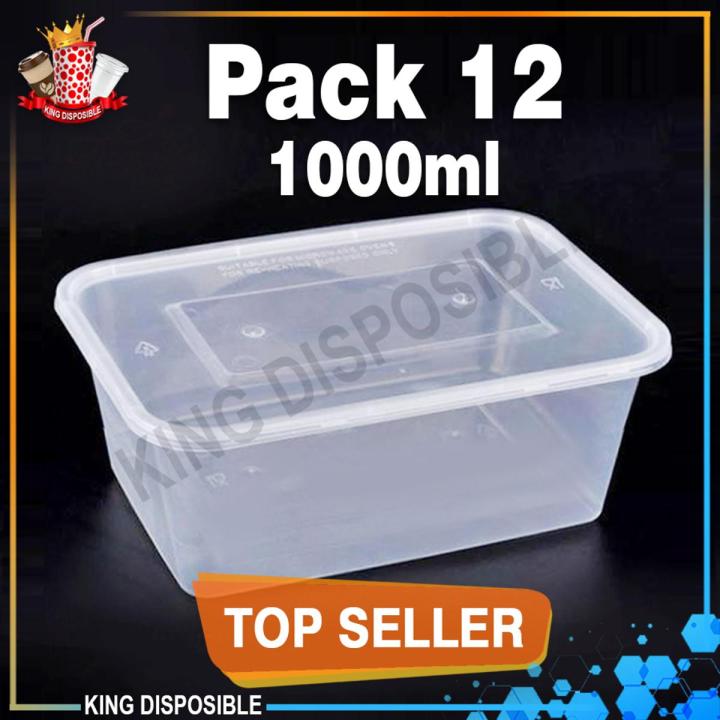 Microwave Disposable Food Storage Boxes, Transparent Box, Clear