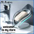 Smart soap holder very stylish and high quality leaf shape for bathroom and kitchen household essentials self adhesive soap dispenser bathroom accessories kitchen accessories leafy dish. 