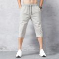 Men's Shorts Summer Breeches 2022 Thin Nylon 3/4 Length Trousers Male Bermuda Board Quick Drying Beach Black Men's Long Shorts. 