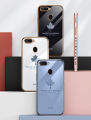 For OPPO F9 / OPPO F9 Pro Cover + Wrist Strap Fashion Shiny Maple leaf Plating Square Bumper Phone Case Soft TPU Silicone Shockproof Protective Back Cover. 