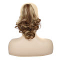 European and American Style Wig Women's Short Hair Ponytail Pear-Shaped Hair Roll Chemical Fiber High Ponytail Natural & Fluffy Curly Hair Jaws Clamp Ponytail. 