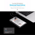Speed-X HD-2025U3 2.5-Inch External Hard Drive Enclosure with USB 3.0 Interface, Transparent Crystal Case for SATA HDD. 
