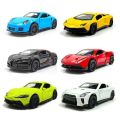 Diecast Car Model Simulation Sports Car Toy Vehicle Collection Nissan GTR / Lamborghini/ Bugatti / Toyots Supra/ Porsche/ Ferrrari. 