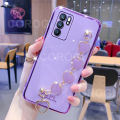 For OPPO Reno6 Pro 5G Back Cover with Love Heart Chain Wrist Strap Fashion Bracelet Shiny Plating Bumper Protective Case Silicone Shockproof Mobile Phone Cases. 