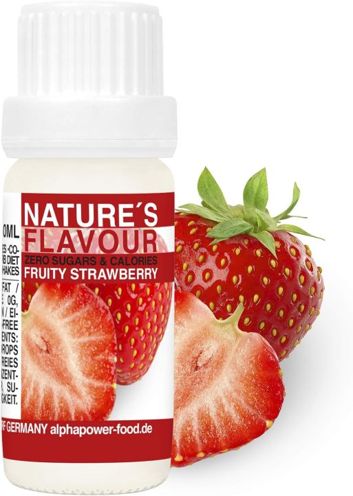 Flavour Drops Strawberry, Natural Flavour Drops I 100% Natural Flavouring, Calories and Sugar Flavour Drops I Bakarom for All Foods and Waters with Flavour 30mL