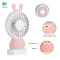 Portable Mini Handheld Fan Colorful LED Light Fan Electric Desk Table Fan Lovely Bear Cooler USB Rechargeable. 