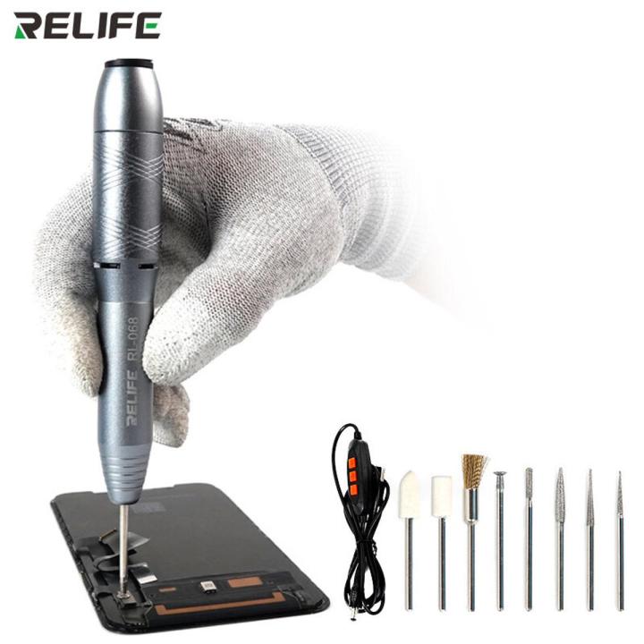 Relife RL-068 Mini Polishing Pen Multi-Speed Electric Drill Engraving Pen Grinding Drilling Cutting relief RL-068 Mini speed control polishing pen suitable for carving grinding drilling cutting cleaning polishing CPU repair Note random color will bo deliv