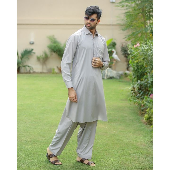 Peter Sham Shalwar Kameez K-02 L.Grey