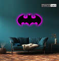 ZF Wooden Batman LED Wall Lamp, Comic Lover, Bat Cave, Night Lamp, for Gift, Kids Room, Gaming Setup, Gaming Room, Man Cave,Led Lamp,Trendy Decore. 