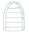 Heat Resistant Hard Wired Stainless Steel Iron Rest Pad for Ironing Board istari Holder. 