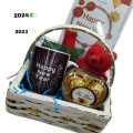 Happy new year gift basket 2024 - NewYear's gifts  for corporate employees / clients / men / women / wife / husband. 