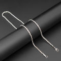 2020 Latest High Quality Hip Hop 3mm Iron Rope Chain Necklace Silver Plated Twist Chain for Men Women Wholesale Price. 